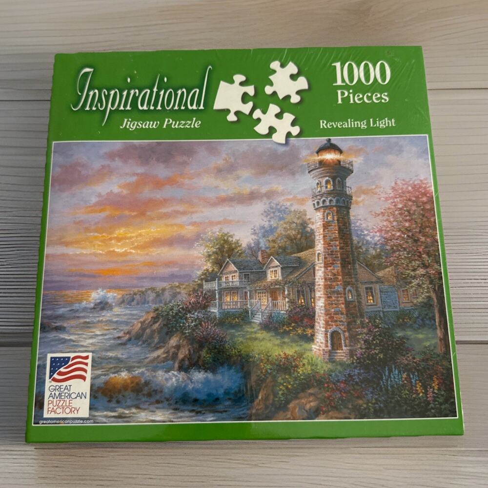 Great American Puzzle Factory 1000 Pcs NEW Inspirational Nicky Boehme Lighthouse